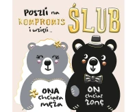 Greeting Card B6 Teddy Bear Wedding, 1 pc.